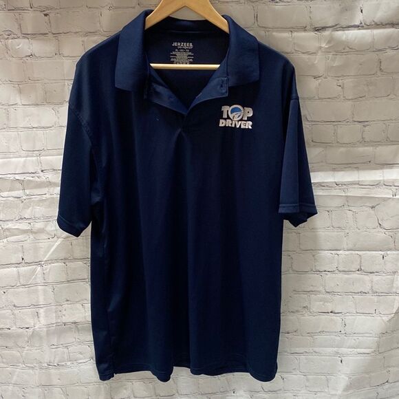 Jerzees Dri-Power Navy Blue Polo Shirt – Men’s Size XL - Picture 1 of 7